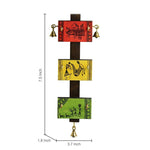 Warli Hand-Painted Wooden Key Holder - Green Ninja