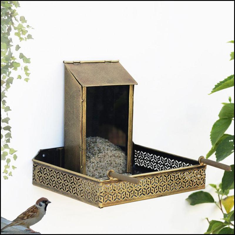 Handcrafted Bird Feeder For Garden / Balcony - Green Ninja