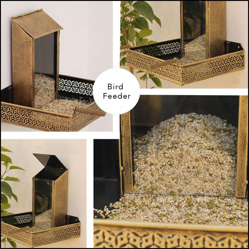 Handcrafted Bird Feeder For Garden / Balcony - Green Ninja