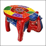 Handcrafted Wooden Elephant Stand - Green Ninja