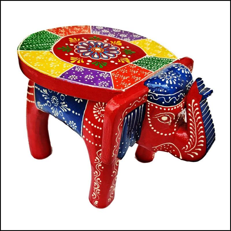 Handcrafted Wooden Elephant Stand - Green Ninja