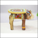 Handcrafted Wooden Elephant Stand - Green Ninja