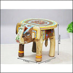 Handcrafted Wooden Elephant Stand - Green Ninja