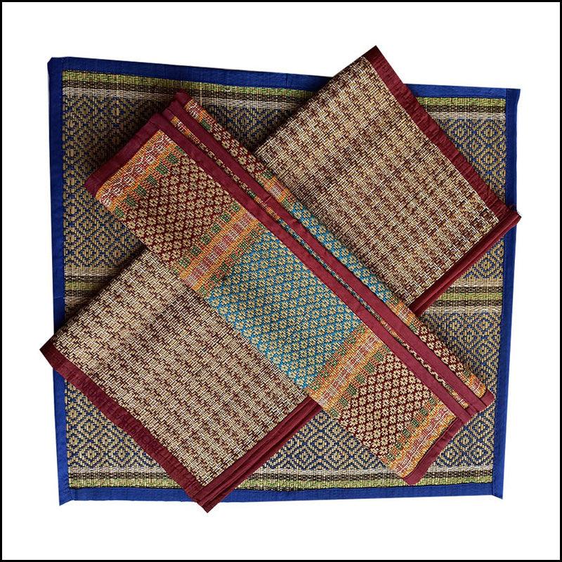 Handmade Eco-Friendly River Grass Mat - Green Ninja