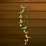 Handmade Wooden Birds Wind Chime - Green Ninja