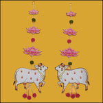 Kamdhenu with Lotus Wall Hanging - Green Ninja