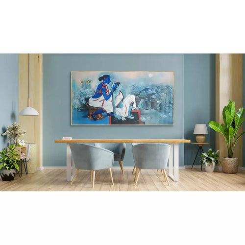 Lady in Waiting Landscape Canvas Art - Green Ninja