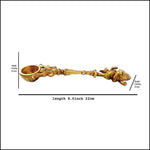 Large Brass Ganesha Hawan Spoon - Green Ninja