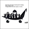 Large Kathakali Boat Wall Decor - Green Ninja