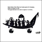 Large Kathakali Boat Wall Decor - Green Ninja