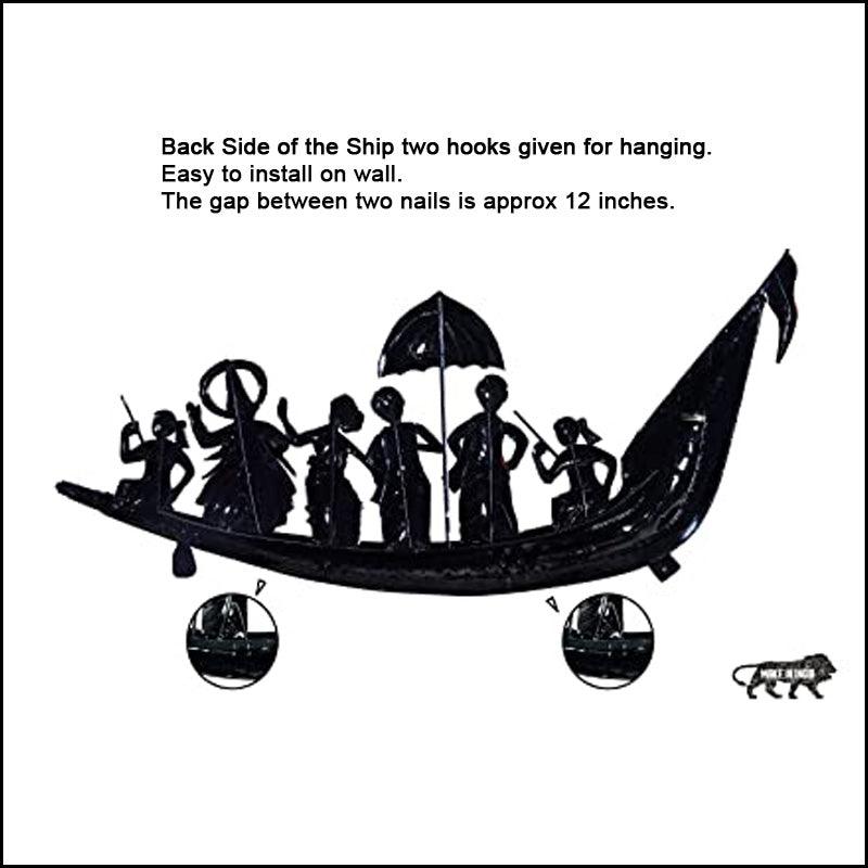 Large Kathakali Boat Wall Decor - Green Ninja