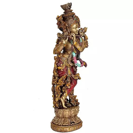 Large Lord Krishna Polyresin - Green Ninja
