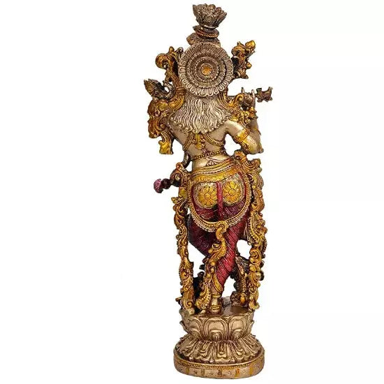 Large Lord Krishna Polyresin - Green Ninja