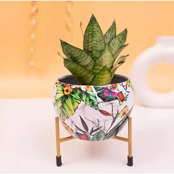 Leaf Pattern Vase - Green Ninja