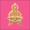 Lord Ganesha Large Brass Urli - Green Ninja