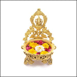 Lord Ganesha Large Brass Urli - Green Ninja