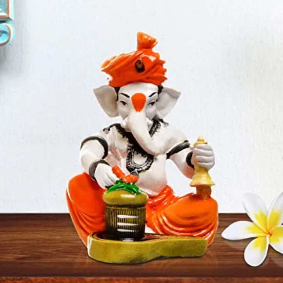 Lord Ganesha with Shivling - Green Ninja