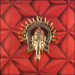 Lord Ganesha with Sun Rays Wall Hanging - Green Ninja