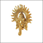 Lord Ganesha with Sun Rays Wall Hanging - Green Ninja