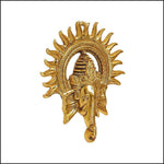 Lord Ganesha with Sun Rays Wall Hanging - Green Ninja