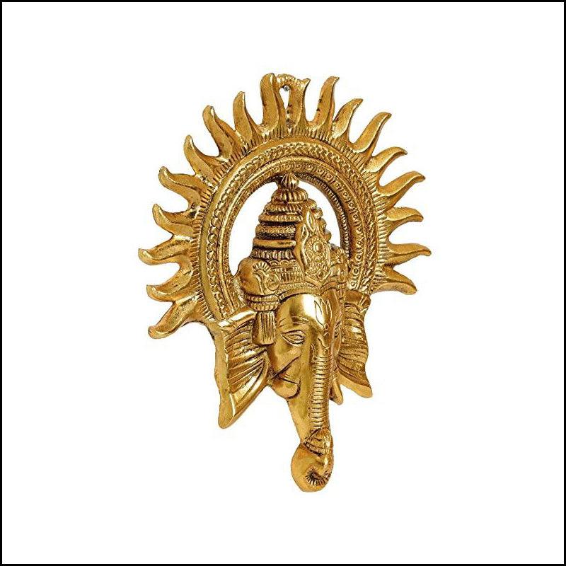 Lord Ganesha with Sun Rays Wall Hanging - Green Ninja