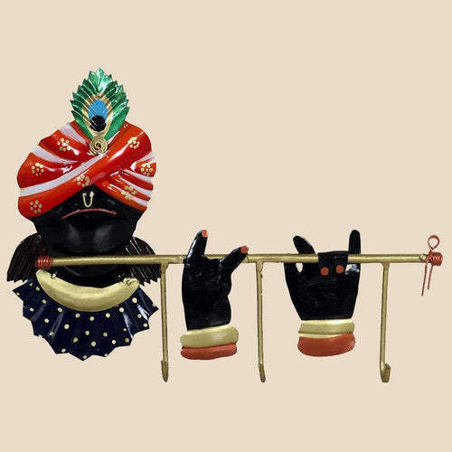 Lord Krishna Black Key Holder - Green Ninja