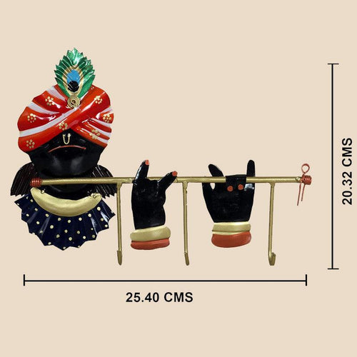 Lord Krishna Black Key Holder - Green Ninja
