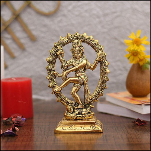 Lord Natraj Figurine in Metal - Green Ninja
