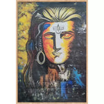 Lord Shiva Portrait Canvas Art - Green Ninja