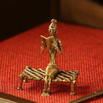 'Man On Khatiya' Handmade Brass Figurine - Green Ninja
