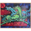 Modern Horse Landscape canvas art - Green Ninja