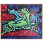 Modern Horse Landscape canvas art - Green Ninja
