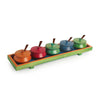 Multicolored Handcrafted Wooden Rectangular Jar Set - Green Ninja