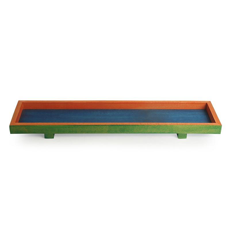 Multicolored Handcrafted Wooden Rectangular Jar Set - Green Ninja