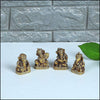 Musical Brass Miniature Ganeshas - Green Ninja