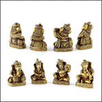 Musical Brass Miniature Ganeshas - Green Ninja