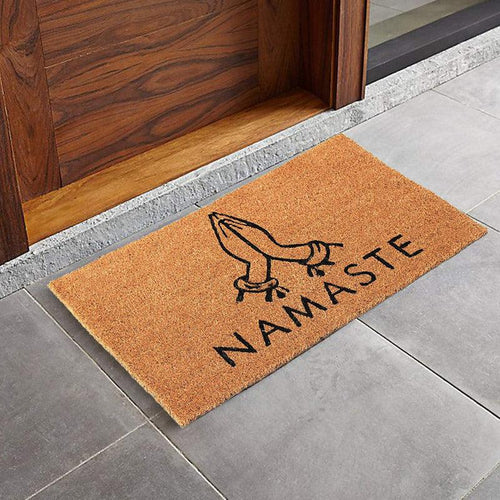 Namaste Printed Door Mat - Green Ninja