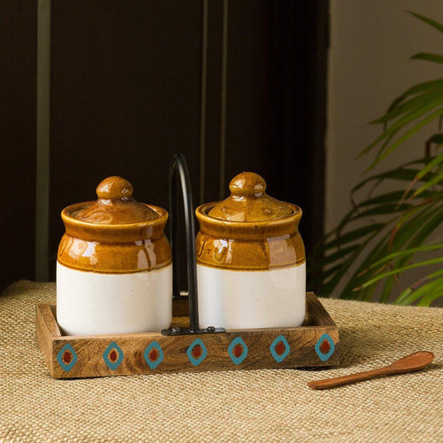 Old School Style Chutney & Pickle Jar Set With Tray - COMING SOON - Green Ninja