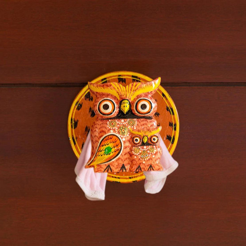 Owly Face Towel holder / Wall Decor - Green Ninja