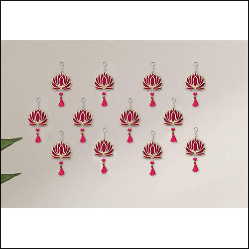 Pack of 12 Lotus Hanging - Green Ninja