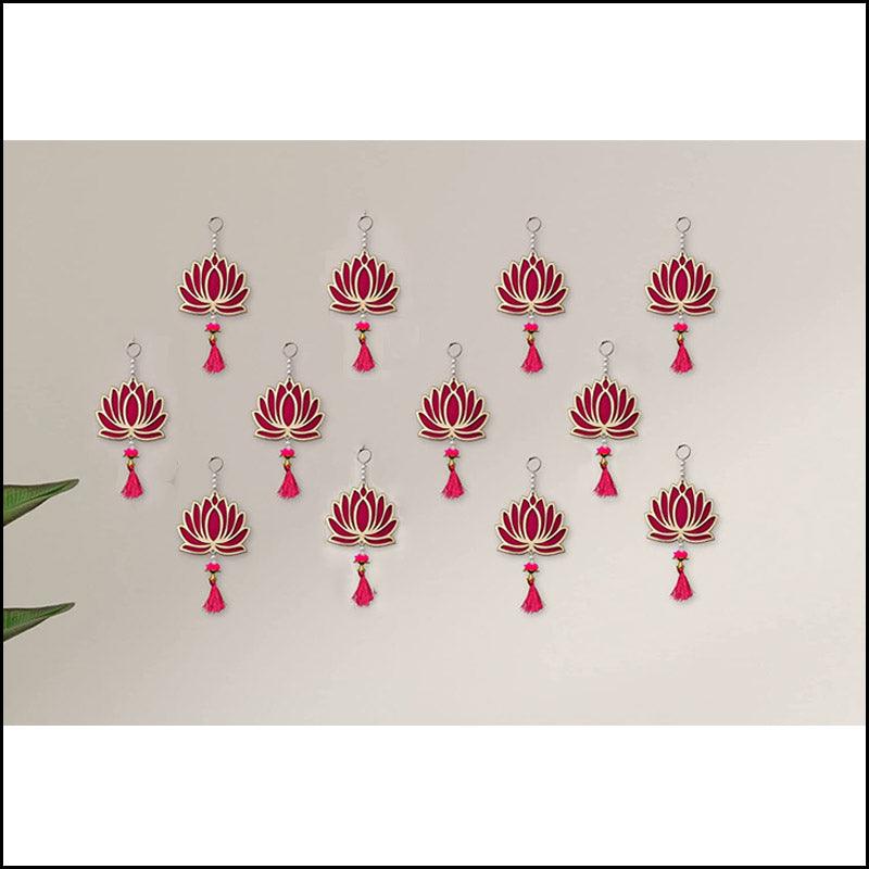 Pack of 12 Lotus Hanging - Green Ninja