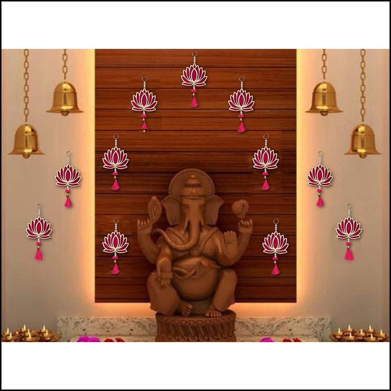 Pack of 12 Lotus Hanging - Green Ninja