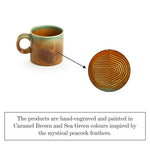 Peacock Feather Inspired Mugs - Green Ninja