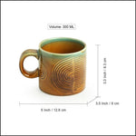 Peacock Feather Inspired Mugs - Green Ninja