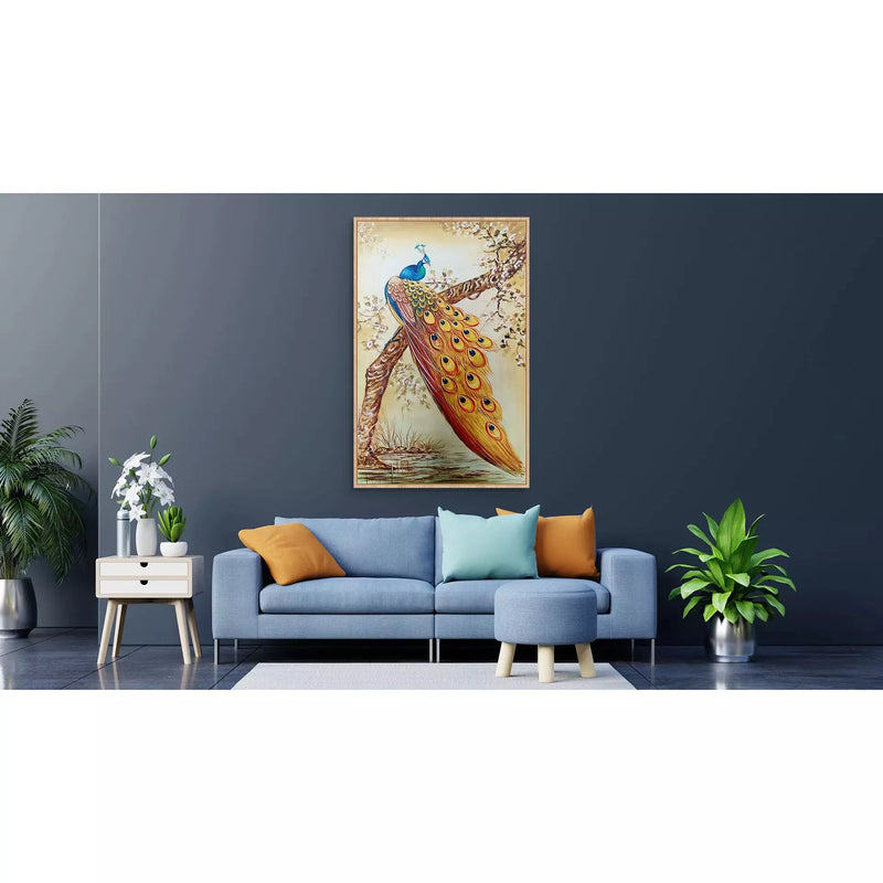 Peacock Portrait canvas art - Green Ninja
