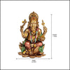 Poly-resin Lord Ganesha on Lotus - Green Ninja