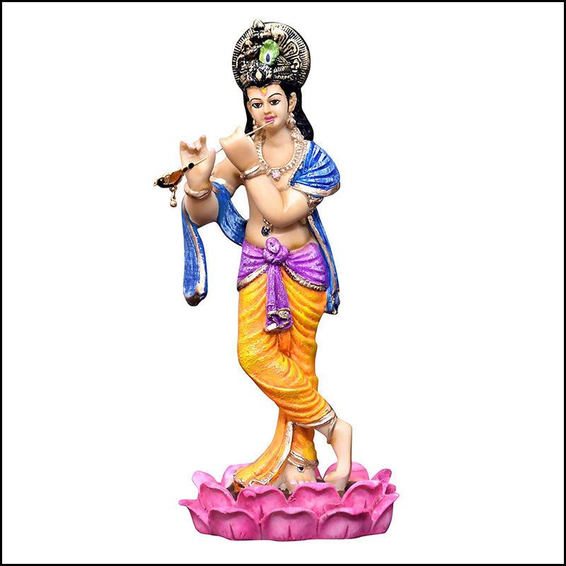 Polyresin Krishna Idol - Green Ninja