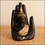 Polyresin Palm Buddha - Green Ninja