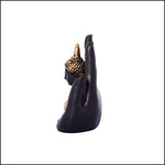 Polyresin Palm Buddha - Green Ninja