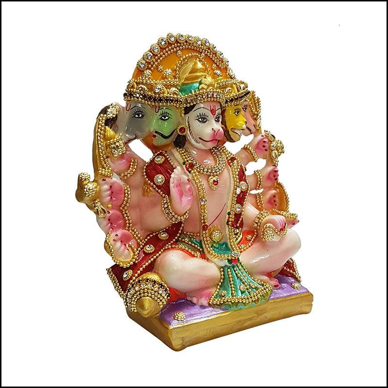 Polyresin Panchmukhi Hanuman - Green Ninja